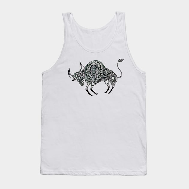 Ornate Bull Tank Top by paviash